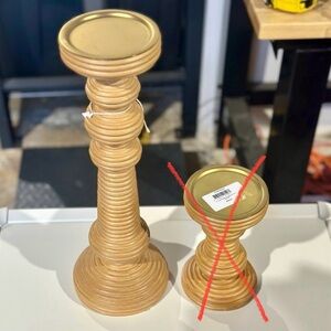 NEW Serena & Lily Carmel Rattan Large Candlestick-Natural